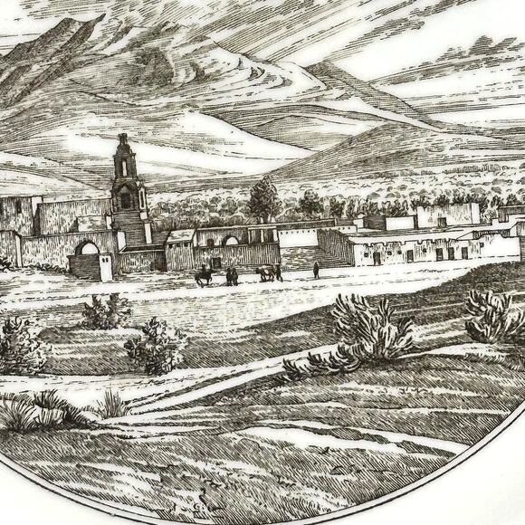 Texas Wedgwood Neiman Marcus Views of Old Texas El Paso Retired Dinner Plate - Picture 2 of 8